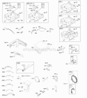 Controls Governor Spring Ignition Rewind Starter Diagram and Parts List for 150212-0115-E1  Briggs and Stratton Engine